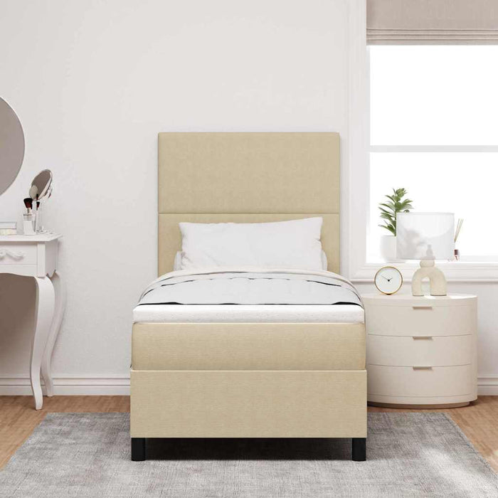 Pat cu arc LED cu headboard Gri deschis și alb. 100 x 200 cm - WALTI WALTI