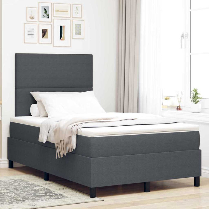 Pat cu arc LED cu headboard Gri închis și alb 120 x 190 cm - WALTI WALTI