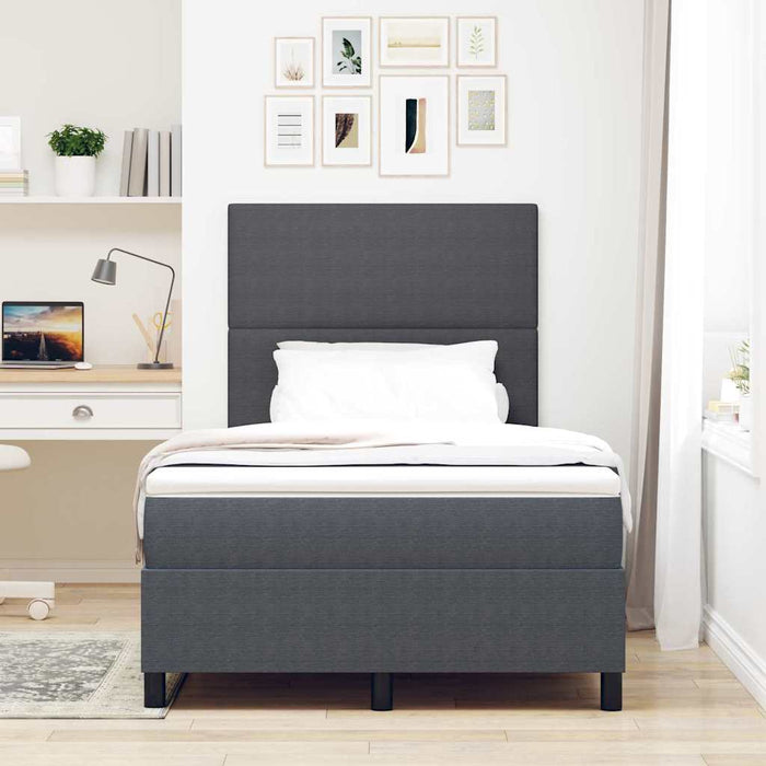 Pat cu arc LED cu headboard Gri închis și alb 120 x 190 cm - WALTI WALTI