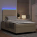 Pat cu arc LED cu headboard Gri deschis și alb. 120 x 190 cm - WALTI WALTI