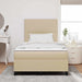 Pat cu arc LED cu headboard Gri deschis și alb. 120 x 190 cm - WALTI WALTI
