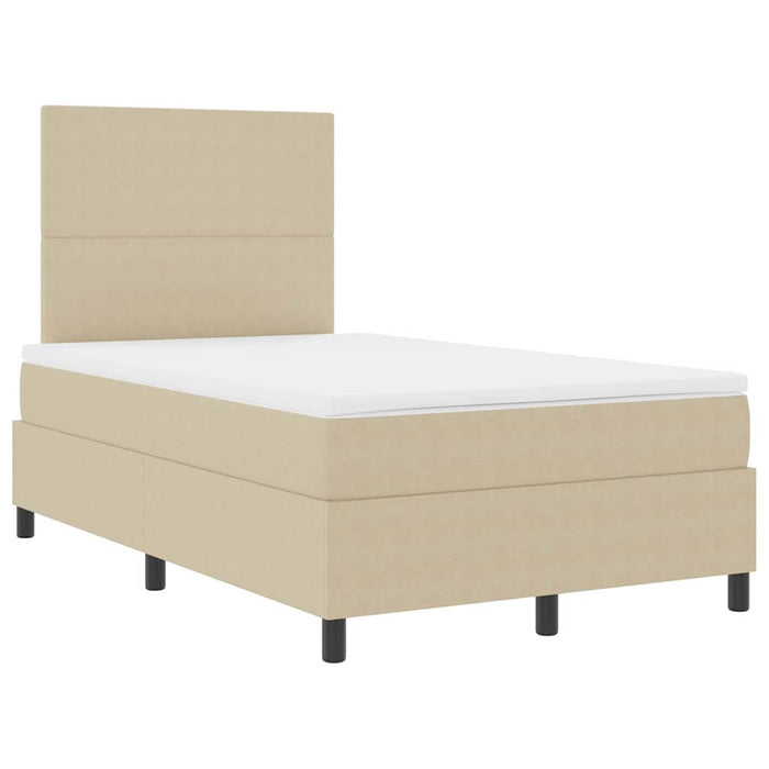 Pat cu arc LED cu headboard Gri deschis și alb. 120 x 190 cm - WALTI WALTI