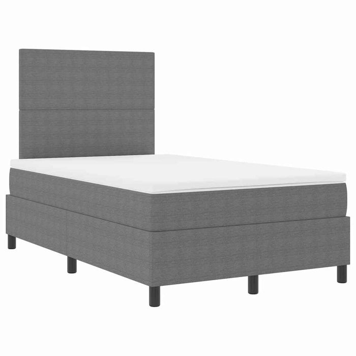 Pat cu arc LED cu headboard Gri deschis și alb. 120 x 200 cm - WALTI WALTI
