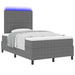 Pat cu arc LED cu headboard Gri deschis și alb. 120 x 200 cm - WALTI WALTI