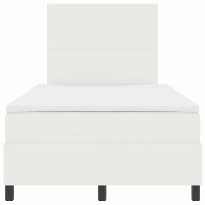 Pat cu arc LED Crema și Alb 120 x 200 cm Țesătură din corduroy WALTI