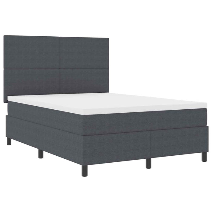 Pat cu arc LED cu headboard Gri închis și alb 140 x 190 cm WALTI
