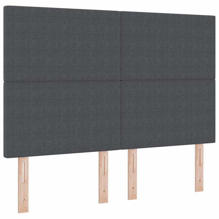 Pat cu arc LED cu headboard Gri închis și alb 140 x 190 cm WALTI