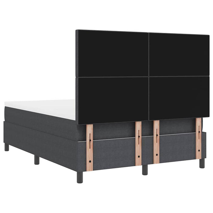 Pat cu arc LED cu headboard Gri închis și alb 140 x 190 cm WALTI