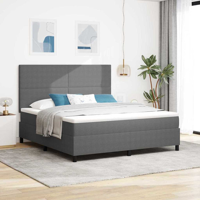 Pat cu arc LED cu headboard Gri deschis și alb. 180 x 200 cm WALTI