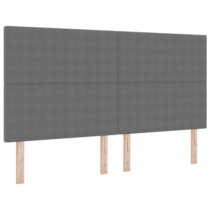 Pat cu arc LED cu headboard Gri deschis și alb. 180 x 200 cm WALTI