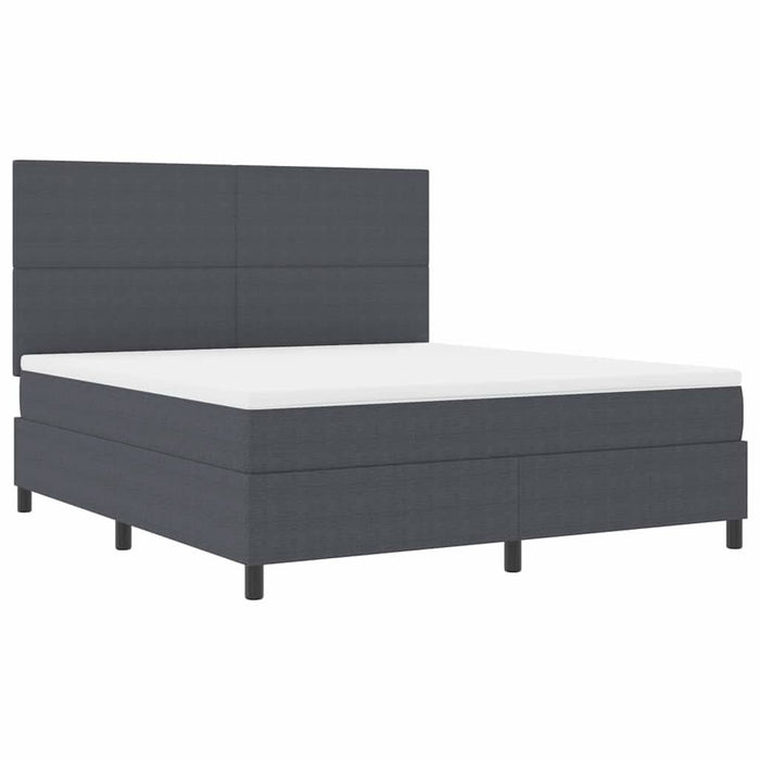 Pat cu arc LED cu headboard Gri închis și alb 180 x 200 cm WALTI