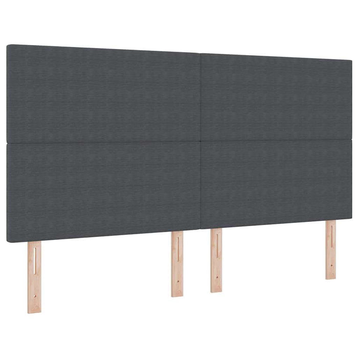Pat cu arc LED cu headboard Gri închis și alb 180 x 200 cm WALTI