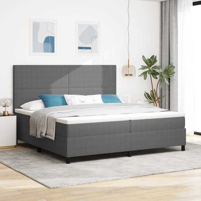 Pat cu arc LED cu headboard Gri deschis și alb. 200 x 200 cm - WALTI WALTI