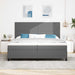 Pat cu arc LED cu headboard Gri deschis și alb. 200 x 200 cm - WALTI WALTI