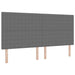Pat cu arc LED cu headboard Gri deschis și alb. 200 x 200 cm - WALTI WALTI