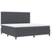 Pat cu arc LED cu headboard Gri închis și alb 200 x 200 cm - WALTI WALTI