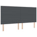 Pat cu arc LED cu headboard Gri închis și alb 200 x 200 cm - WALTI WALTI