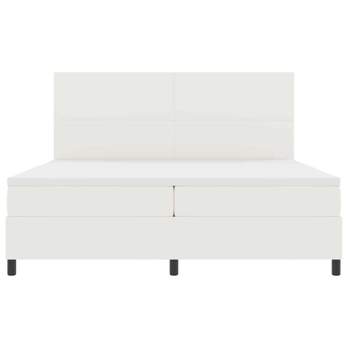 Pat cu arc LED Crema și Alb 200 x 200 cm Țesătură din corduroy - WALTI WALTI