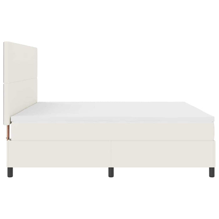 Pat cu arc LED Crema și Alb 200 x 200 cm Țesătură din corduroy - WALTI WALTI