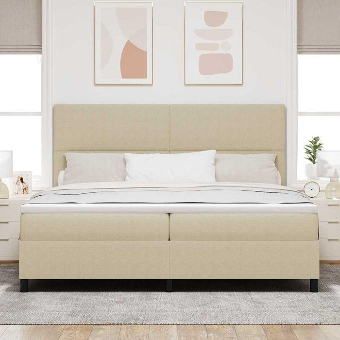 Pat cu arc LED cu headboard Gri deschis și alb. 200 x 200 cm - WALTI WALTI
