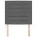 Tăblie cap cu headboard Gri închis 90 cm Piele artificială - WALTI WALTI