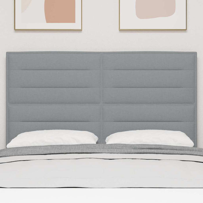 Tăblie cap cu headboard Gri deschis 144 cm Piele artificială - WALTI WALTI