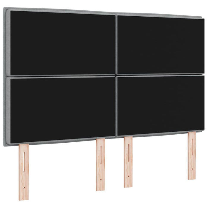 Tăblie cap cu headboard Gri deschis 144 cm Piele artificială - WALTI WALTI