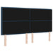 Tăblie cap cu headboard albastru 180 cm Piele artificială - WALTI WALTI