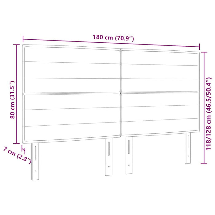 Tăblie cap cu headboard albastru 180 cm Piele artificială - WALTI WALTI