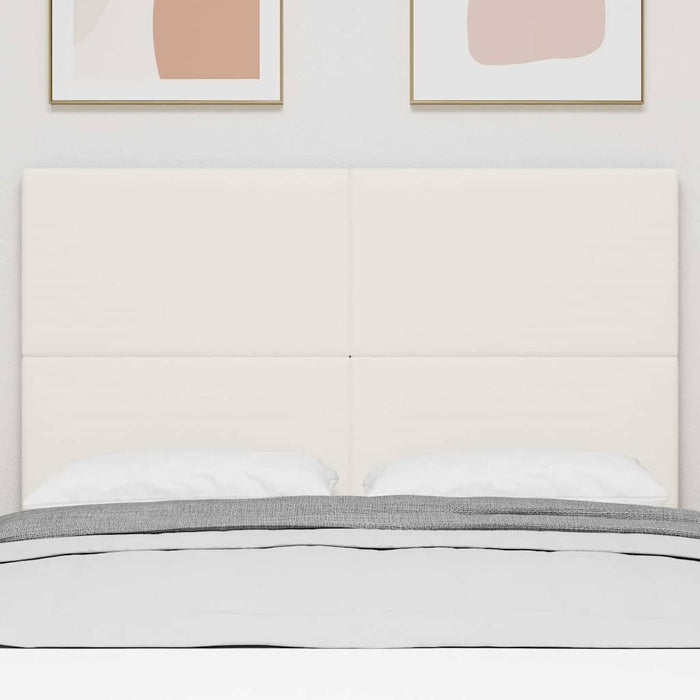 Tăblie cap cu headboard Crem 144 cm Piele artificială - WALTI WALTI