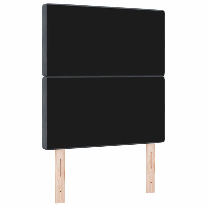Tăblie din Catifea Argyle cu headboard Gri închis 80 cm Catifea - WALTI WALTI