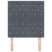 Tăblie din Catifea Argyle cu headboard Gri închis 80 cm Catifea - WALTI WALTI