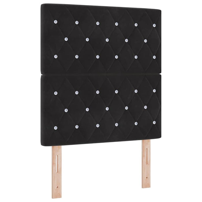 Tăblie din Catifea Argyle cu headboard Negru 80 cm Catifea - WALTI WALTI