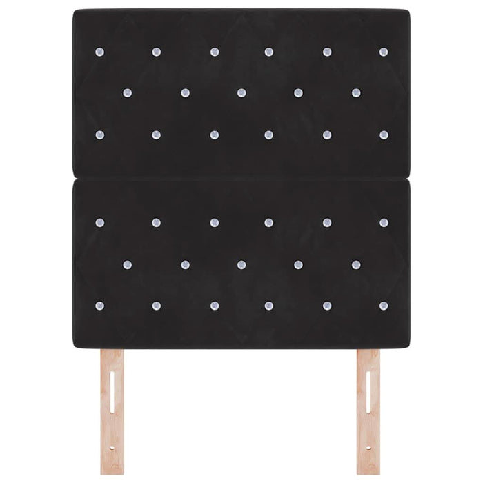 Tăblie din Catifea Argyle cu headboard Negru 80 cm Catifea - WALTI WALTI