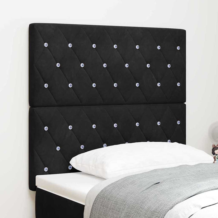 Tăblie cap Negru 90 cm Catifea WALTI