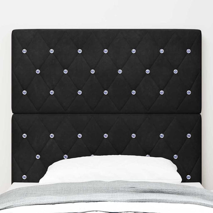 Tăblie cap Negru 90 cm Catifea WALTI