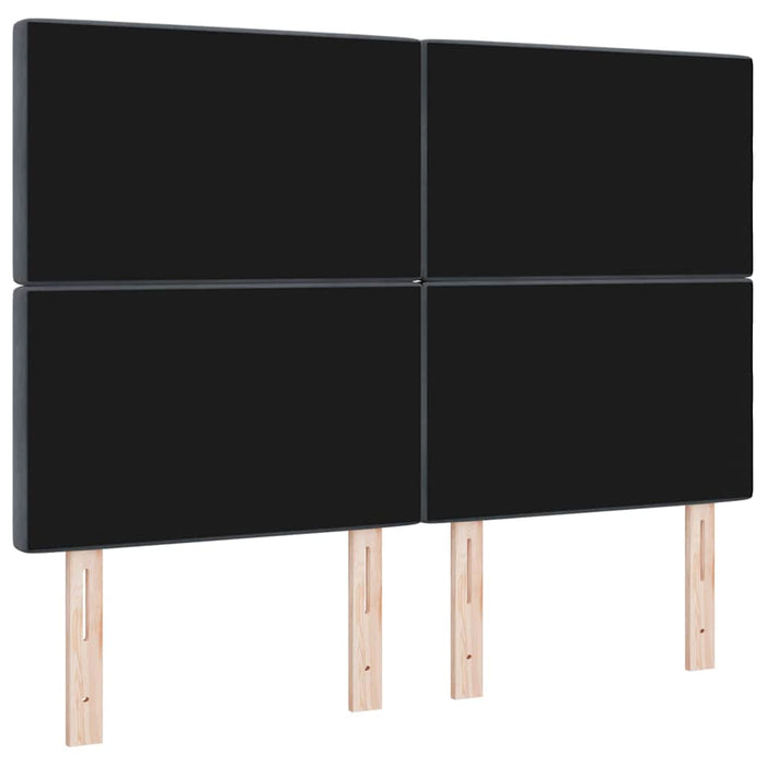 Tăblie cap Gri închis 144 cm Catifea WALTI