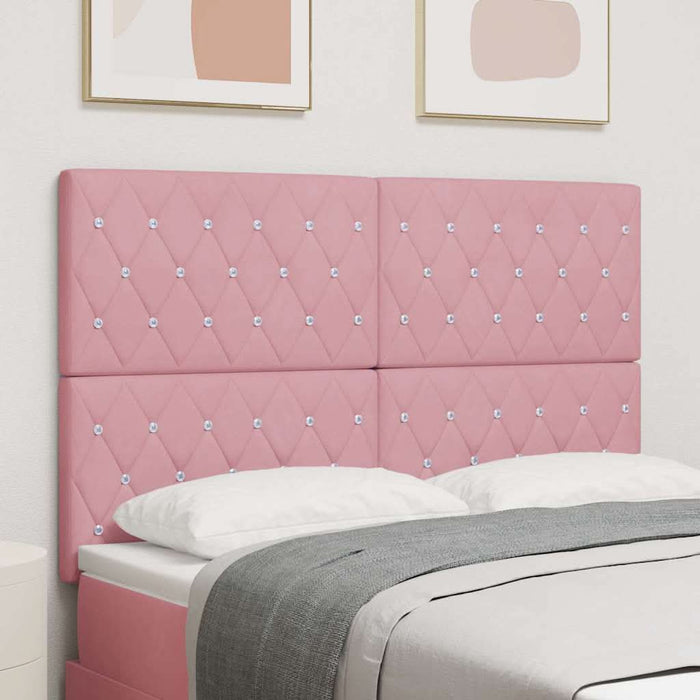 Tăblie cap Roz 144 cm Catifea WALTI