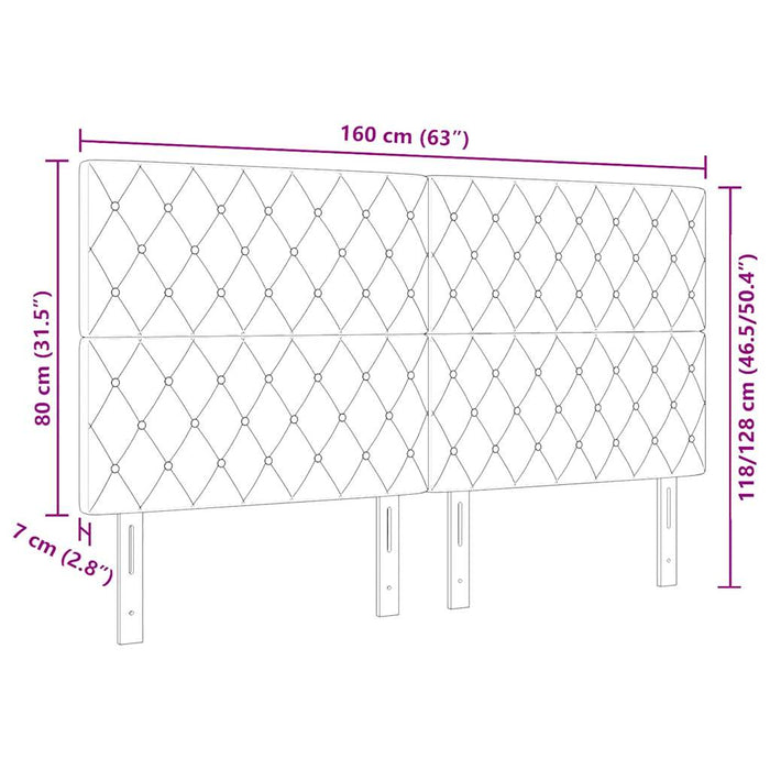 Tăblie cap cu headboard Negru 160 cm Piele artificială - WALTI WALTI
