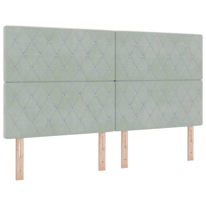 Tăblie cap Gri deschis 180 cm Catifea WALTI