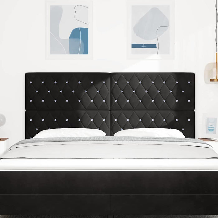Tăblie cap Negru 180 cm Catifea WALTI