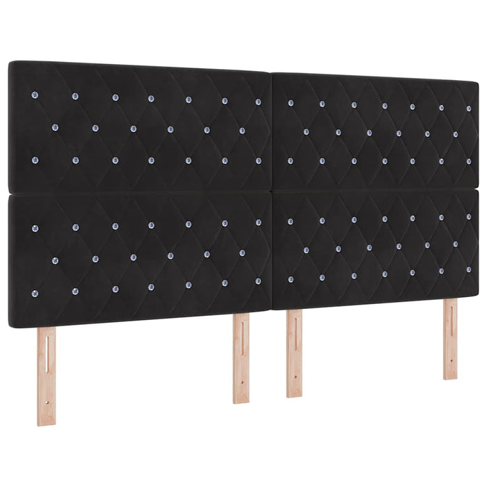 Tăblie cap Negru 180 cm Catifea WALTI