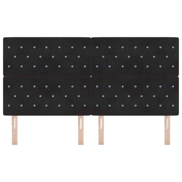 Tăblie cap Negru 180 cm Catifea WALTI