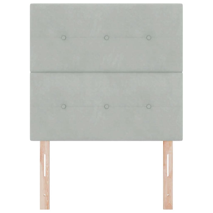 Tăblie cap cu headboard Gri deschis 90 cm Piele artificială - WALTI WALTI