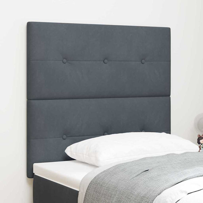 Tăblie cap cu headboard Gri închis 90 cm Piele artificială - WALTI WALTI