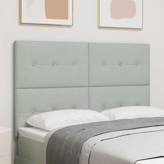 Tăblie cap cu headboard Gri deschis 144 cm Piele artificială - WALTI WALTI