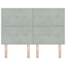 Tăblie cap cu headboard Gri deschis 144 cm Piele artificială - WALTI WALTI