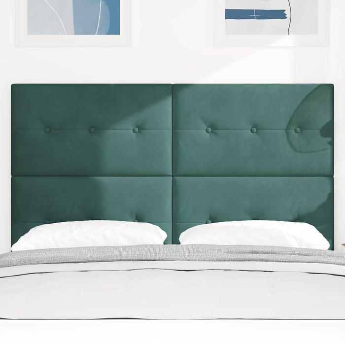 Tăblie cap cu headboard Verde închis 144 cm Piele artificială - WALTI WALTI