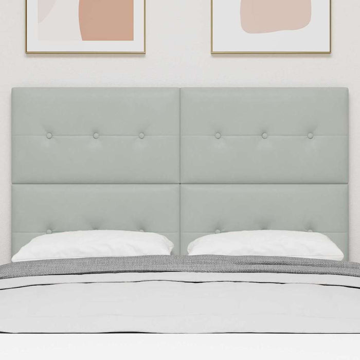 Tăblie cap cu headboard Gri deschis 160 cm Piele artificială - WALTI WALTI