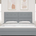 Tăblie cap cu headboard Gri deschis 180 cm Piele artificială - WALTI WALTI